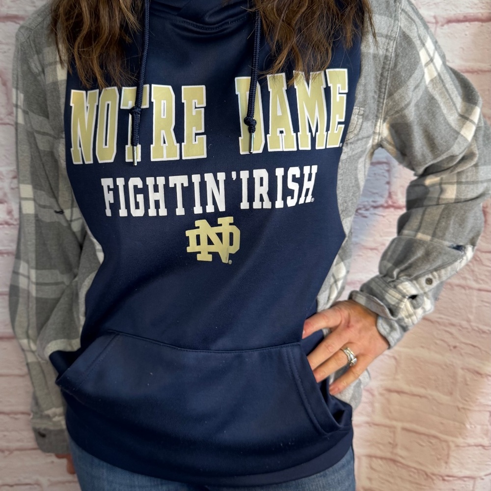 Upcycled Notre Dame hoodie